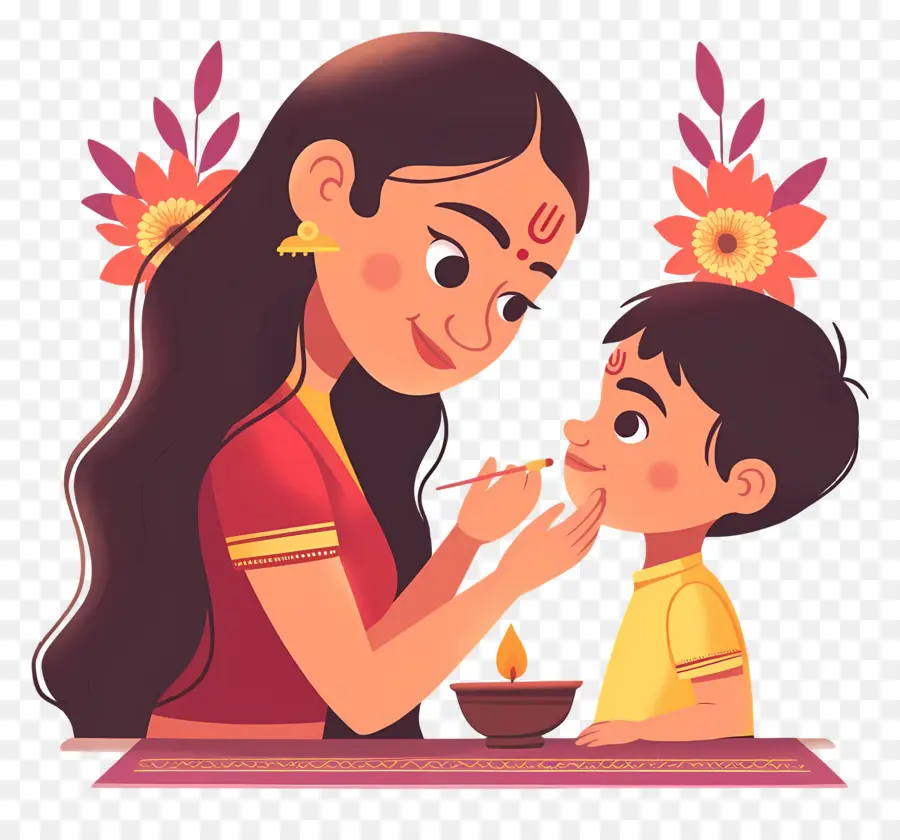 Bhai Dooj，Madre E Hijo PNG