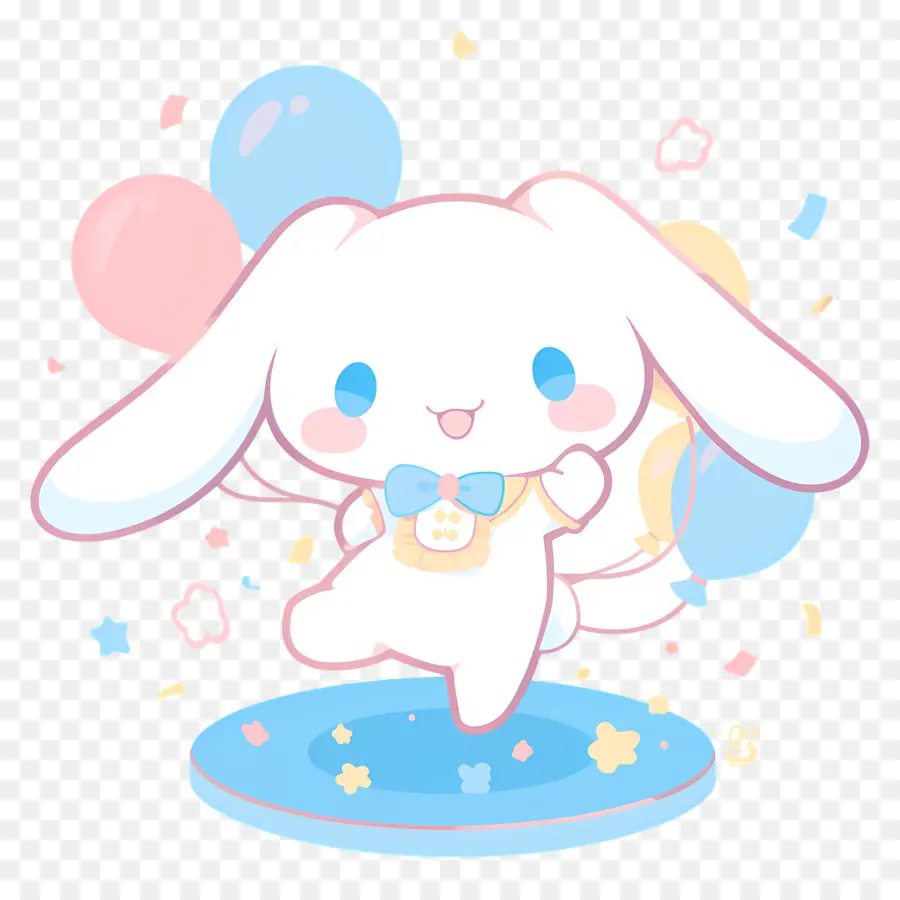 Lindo Cinnamoroll，Lindo Personaje Con Globos PNG