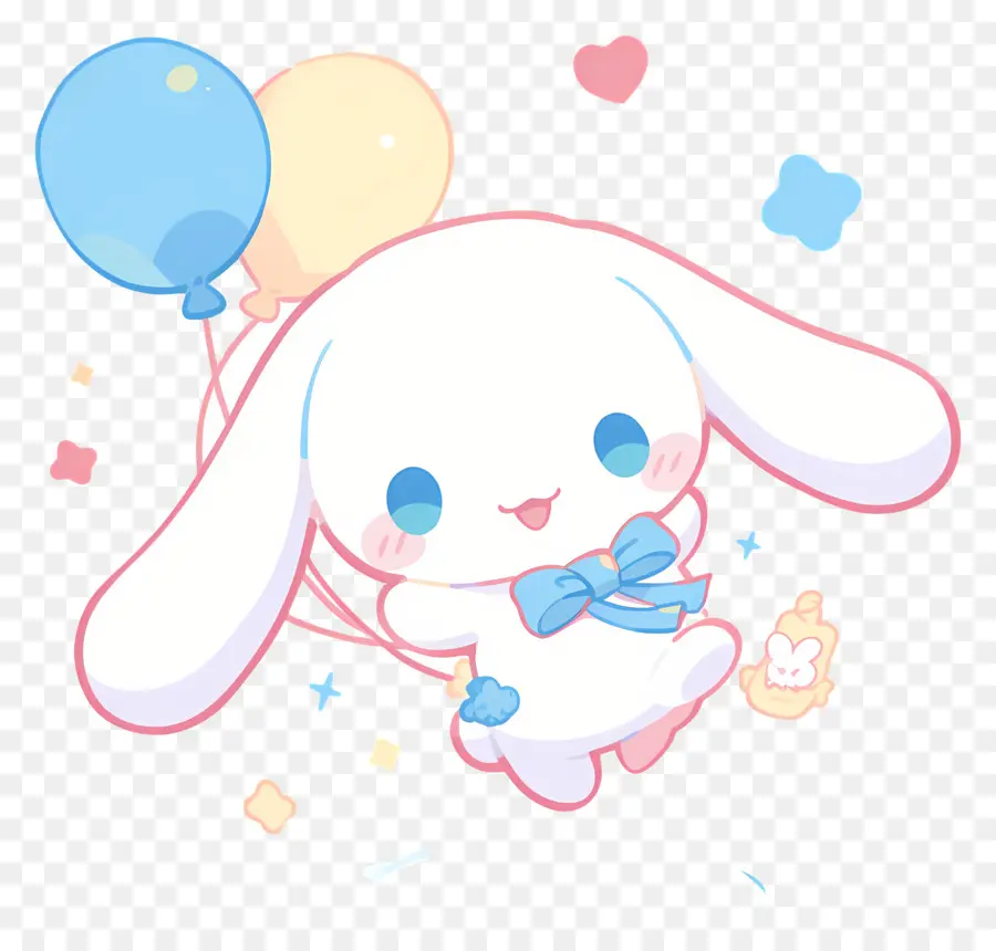 Lindo Cinnamoroll，Lindo Personaje Con Globos PNG