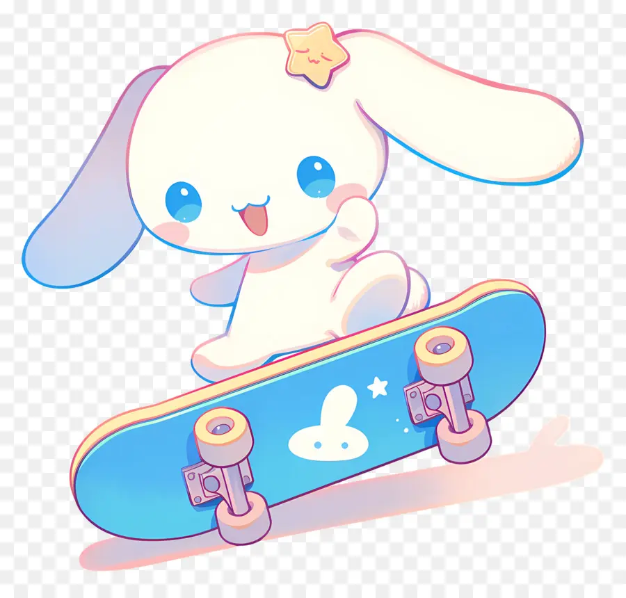 Lindo Cinnamoroll，Lindo Personaje En Patineta PNG