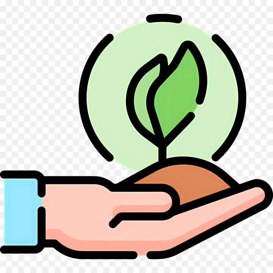 Sostenibilidad，Mano Con Planta PNG