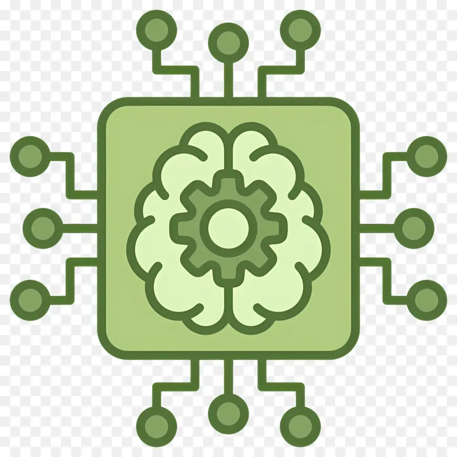 Inteligencia Artificial，Cerebro Con Circuito PNG