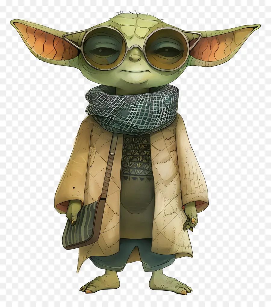 Yoda，Criatura Verde Con Estilo PNG