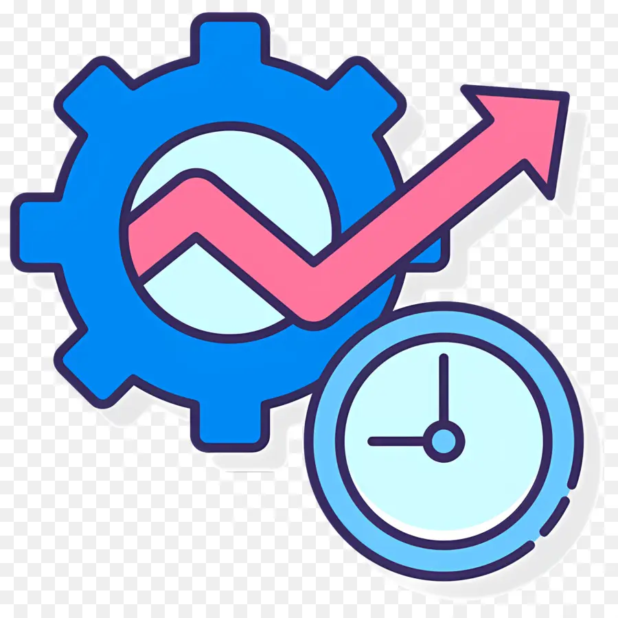 La Tecnología Crece，Engranaje Y Reloj PNG