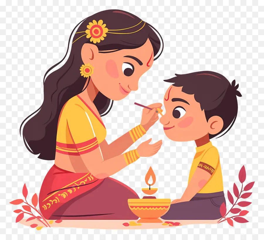 Bhai Dooj，Madre E Hijo PNG