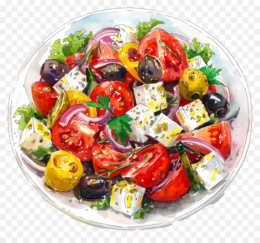 Ensalada Griega，Ensalada Colorida PNG