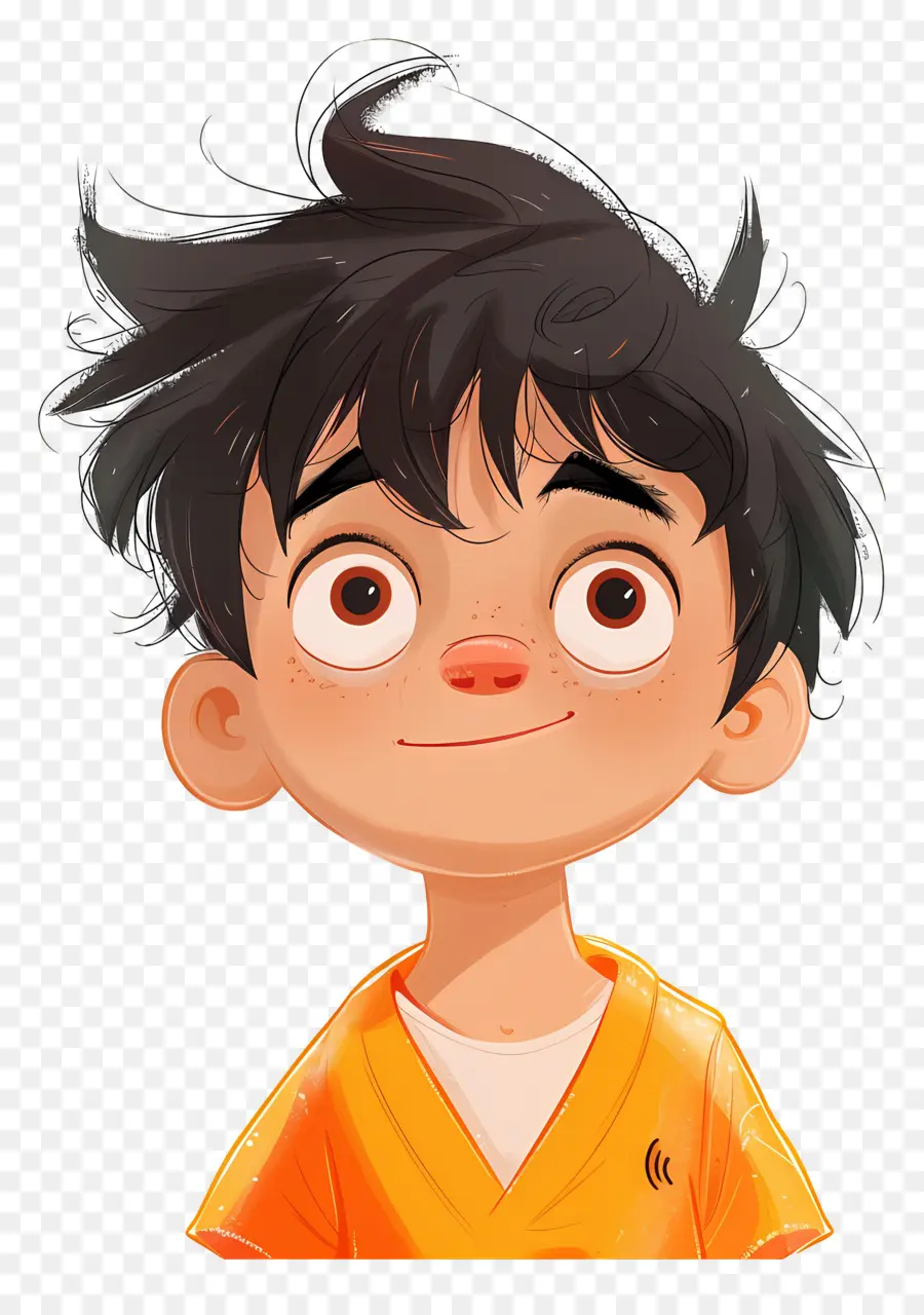 Goku，Niño De Dibujos Animados Con El Pelo Desordenado PNG