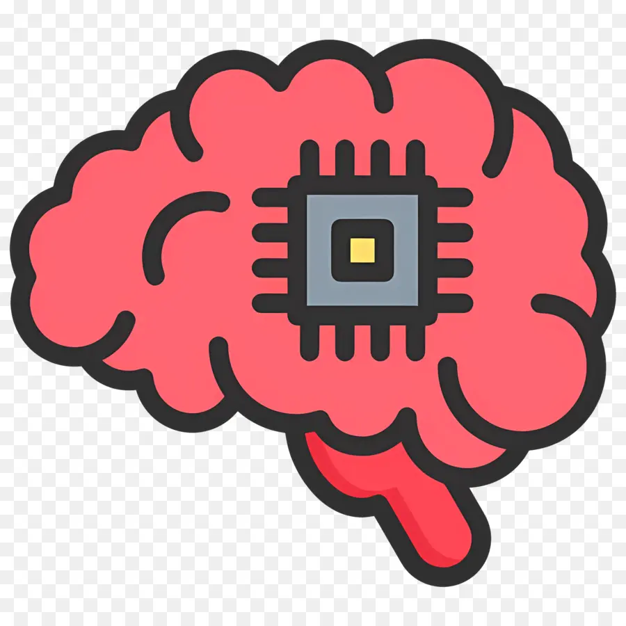 Inteligencia Artificial，Cerebro Con Chip PNG