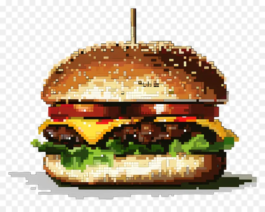 Hamburguesa De Píxeles，Queso PNG