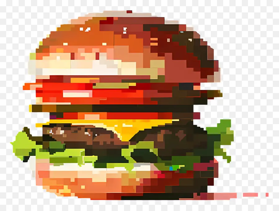 Hamburguesa De Píxeles，Queso PNG