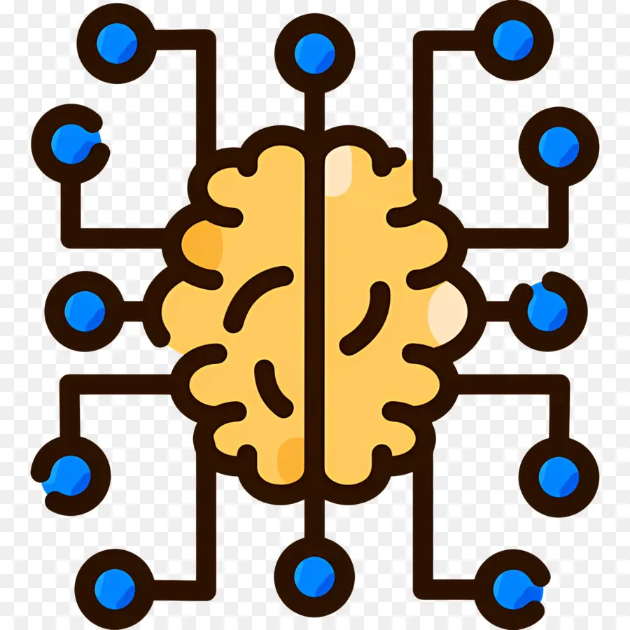 Inteligencia Artificial，Cerebro Con Chip PNG