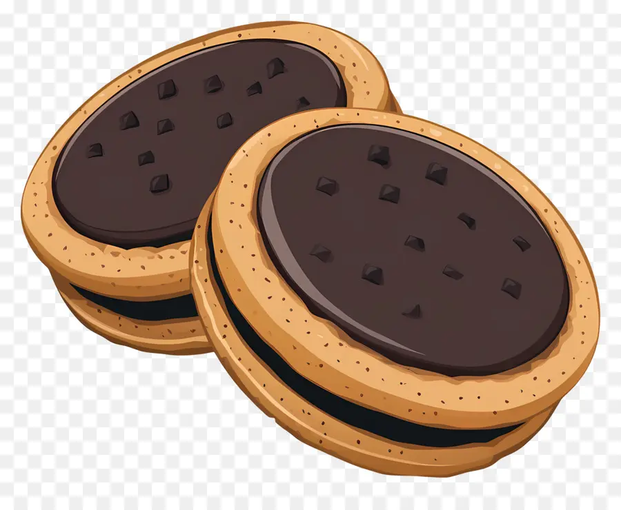 Galleta De Chocolate，Galletas Con Relleno PNG