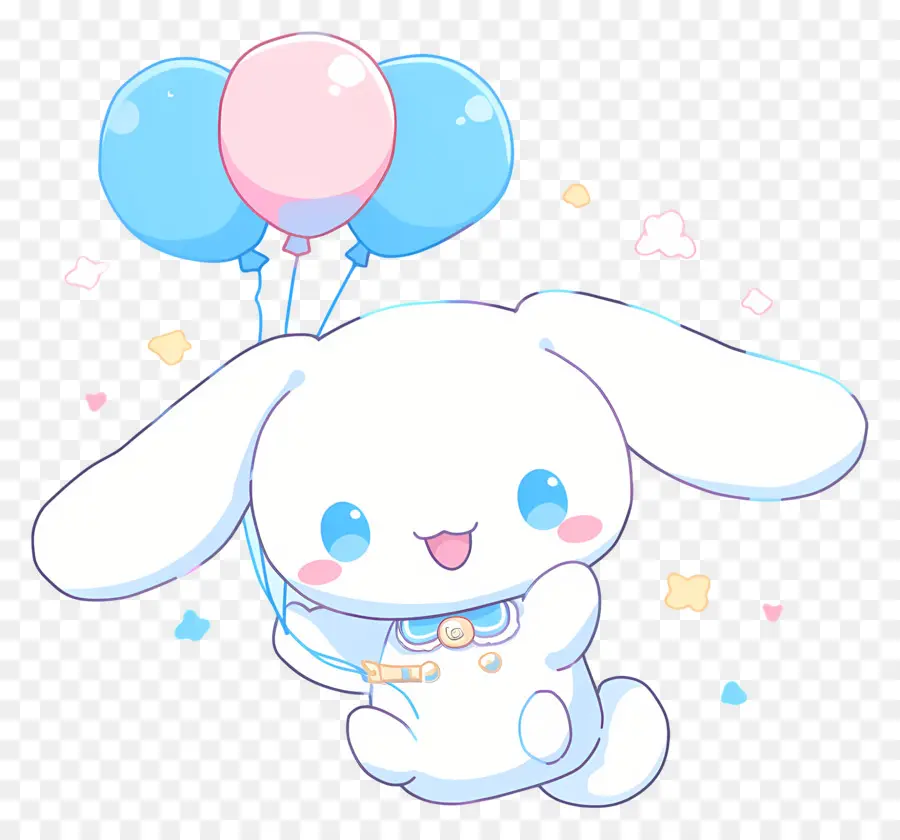 Lindo Cinnamoroll，Lindo Personaje Con Globos PNG