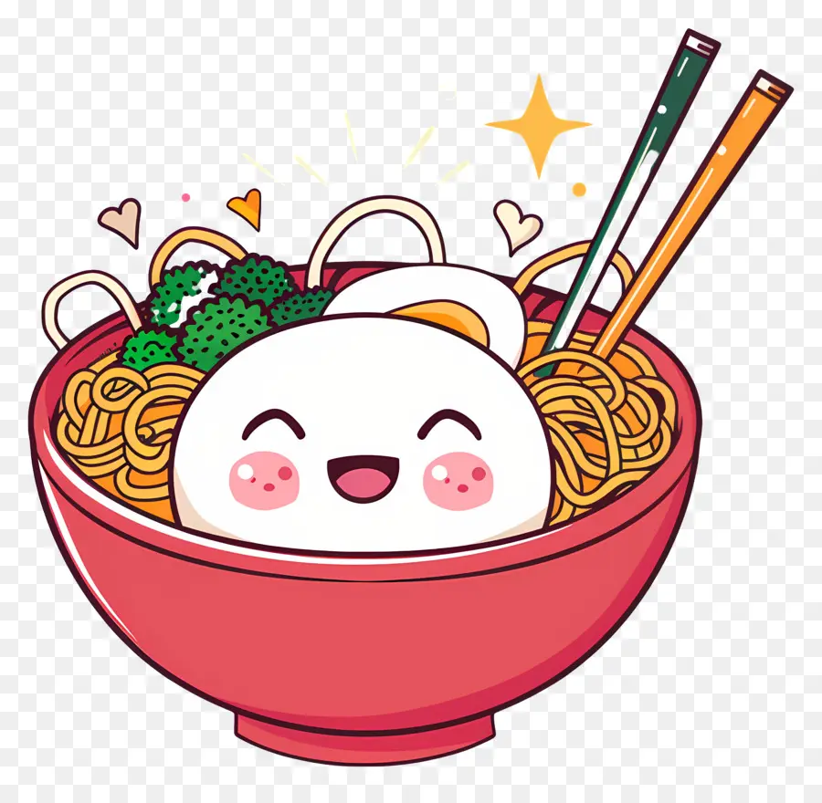 Tazón De Ramen，Tazón De Fideos Feliz PNG