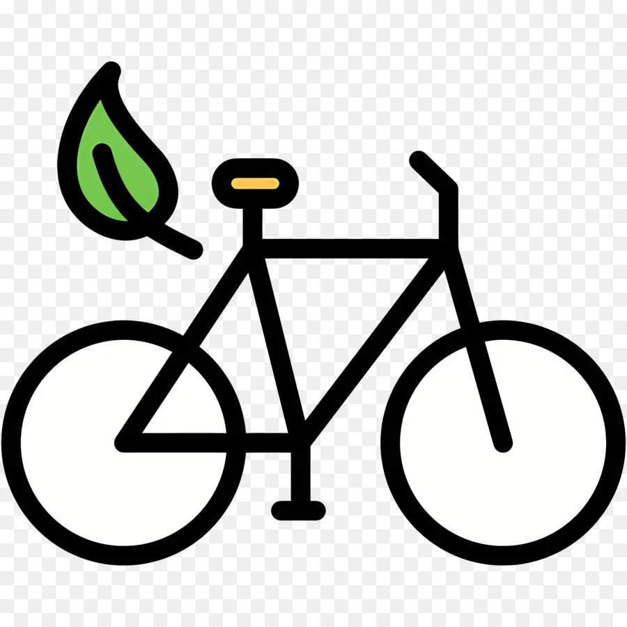 Sostenibilidad，Bicicleta Con Hoja PNG