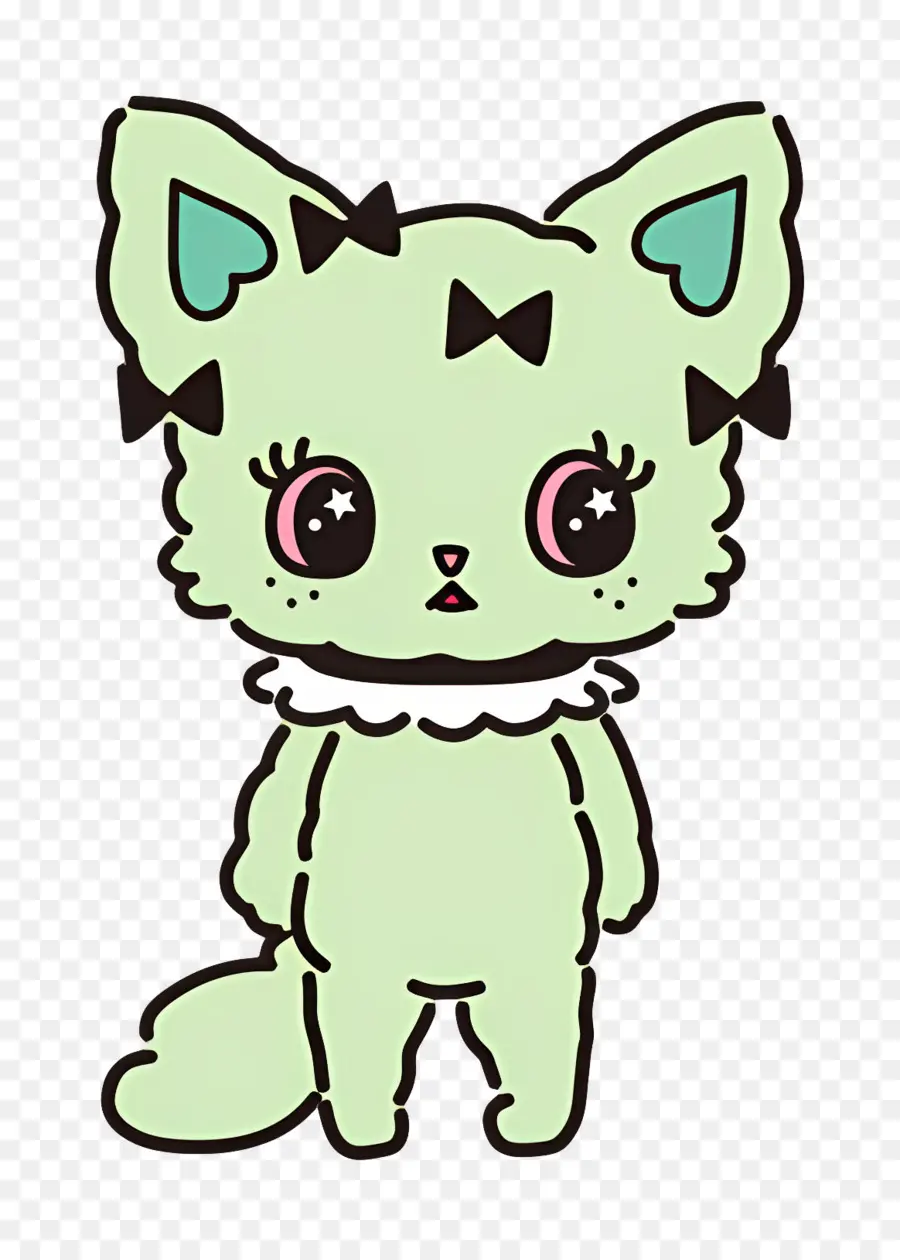 Beatcats，Gato Verde PNG