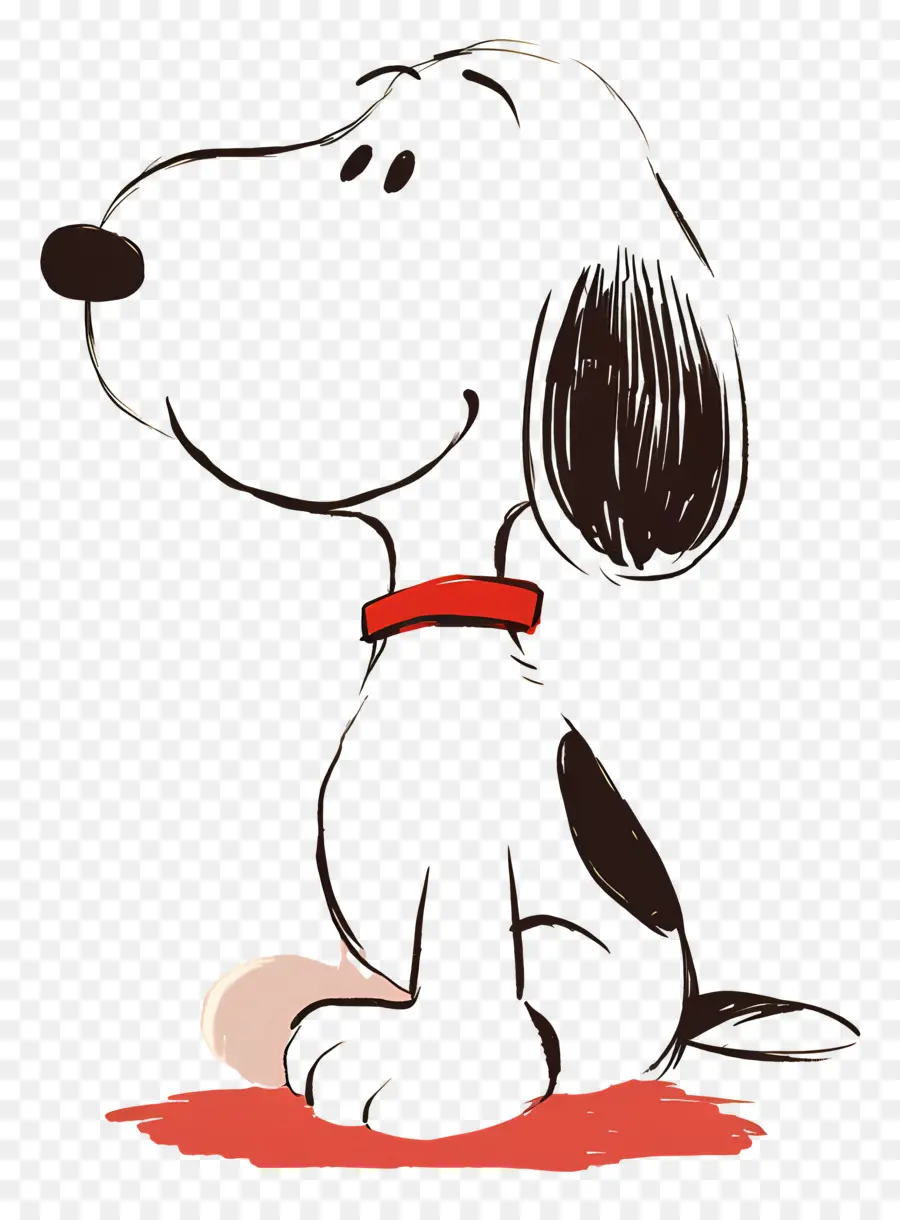 Snoopy，Perro De Dibujos Animados Sentado PNG