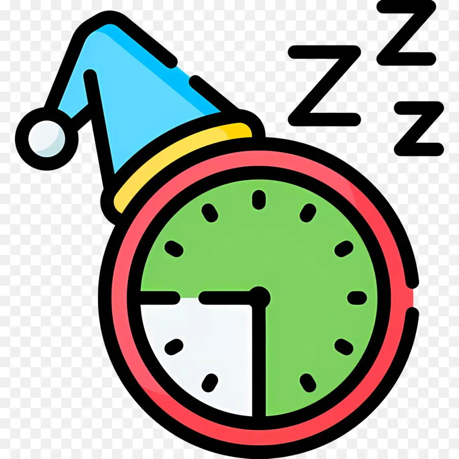 Dormir Zzz，Reloj Con Gorro Para Dormir PNG