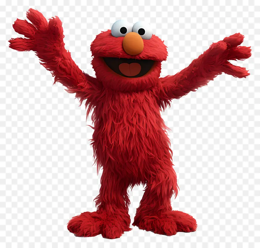 Elmo，Personaje Peludo Rojo PNG