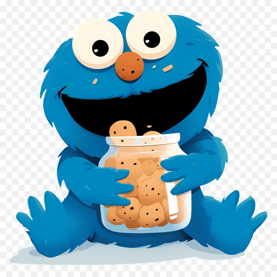 Monstruo De Las Galletas，Personaje Peludo Azul PNG