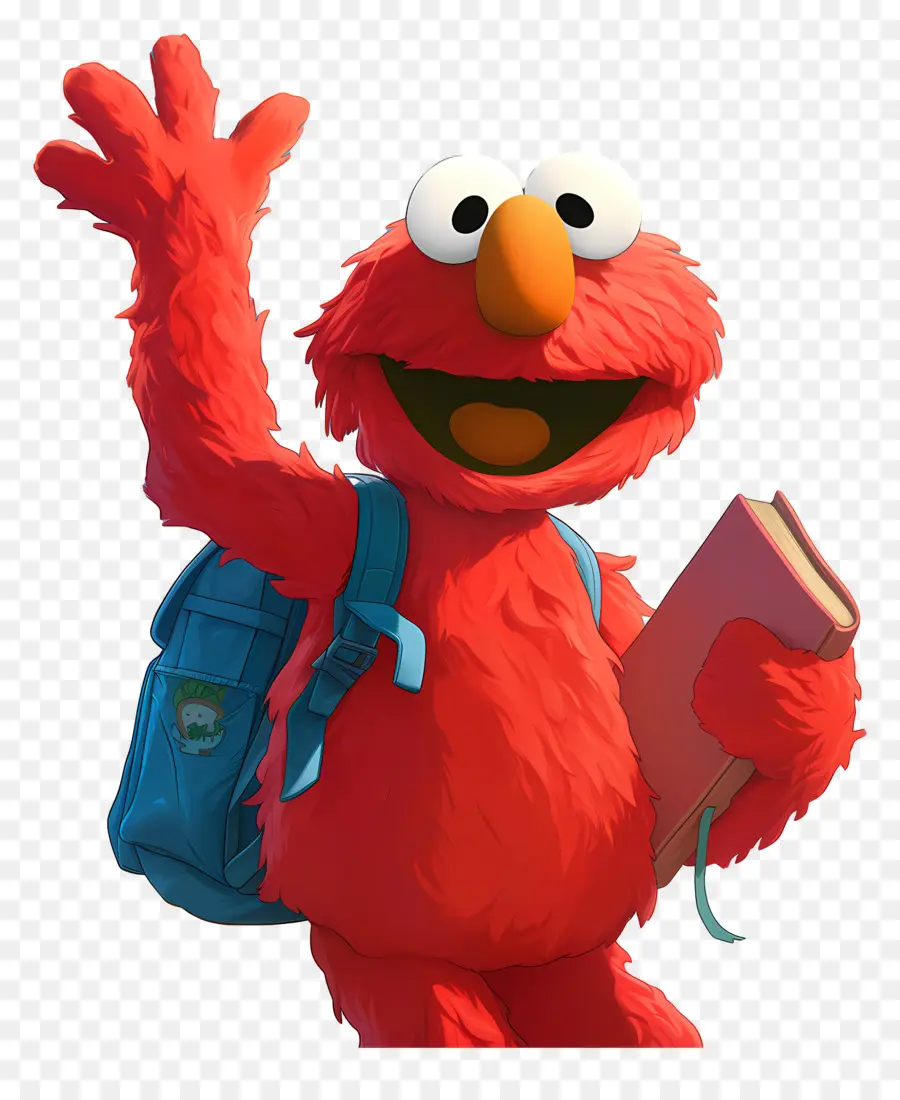 Elmo，Personaje Peludo Rojo PNG