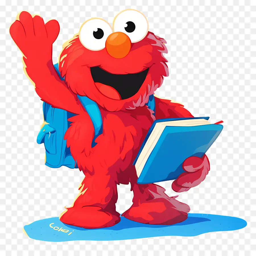 Elmo，Personaje Peludo Rojo PNG