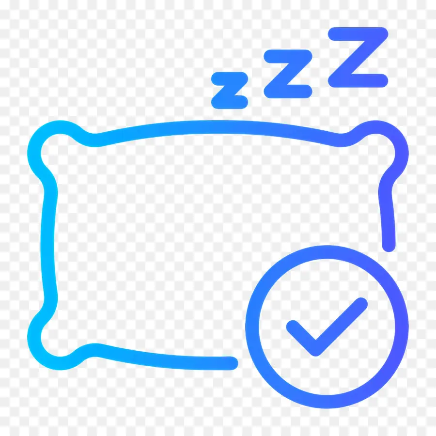 Dormir Zzz，Almohada Con Marca De Verificación PNG