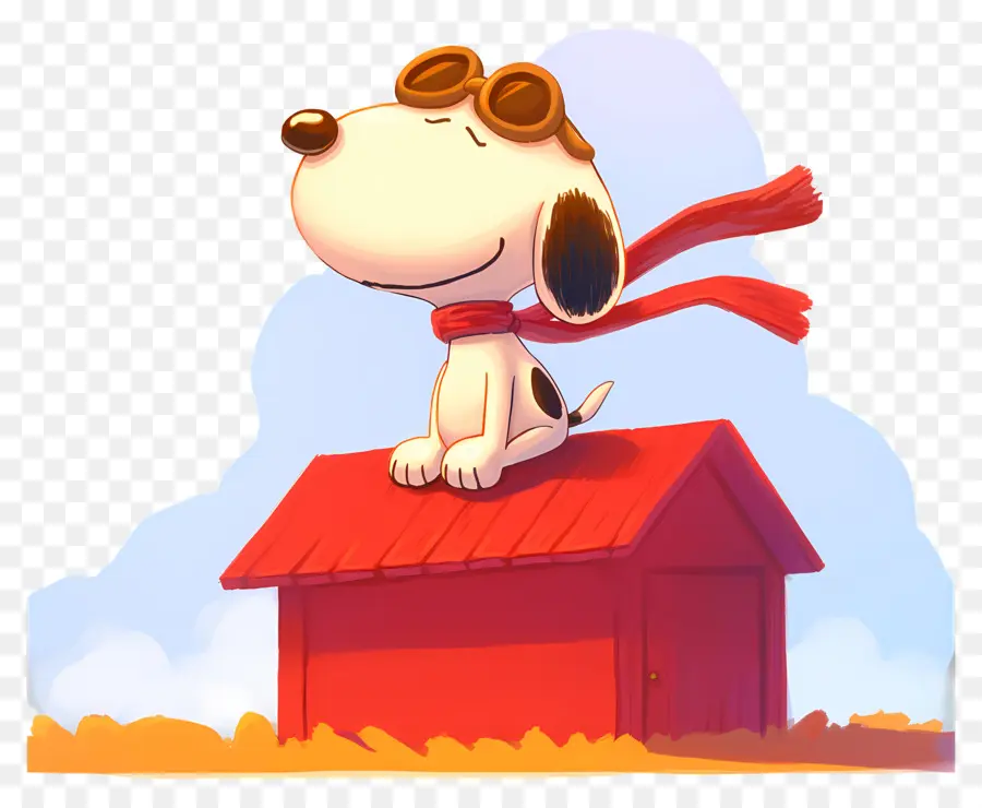 Snoopy，Perro De Dibujos Animados En Casa PNG