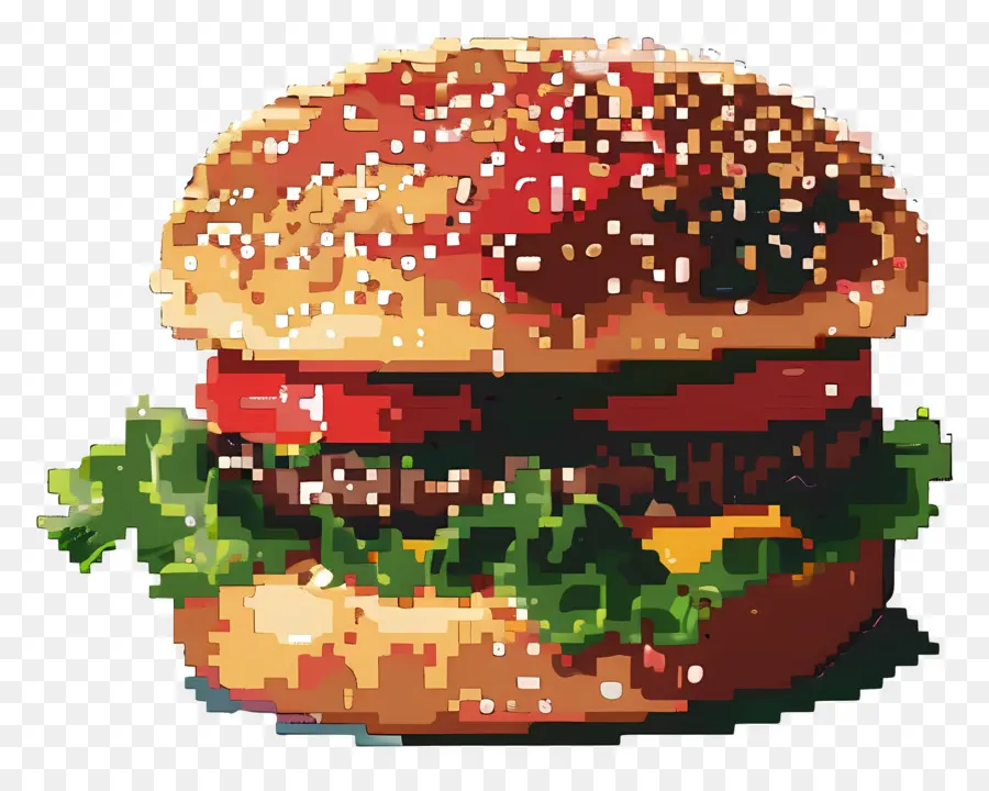 Hamburguesa De Píxeles，Queso PNG