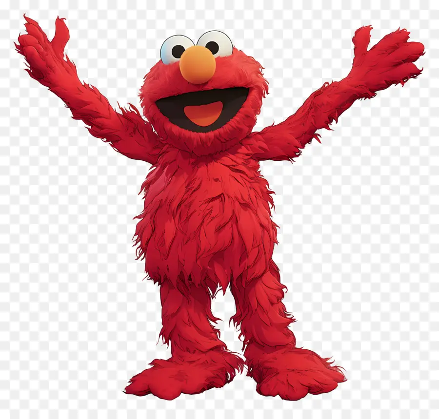 Elmo，Personaje Peludo Rojo PNG