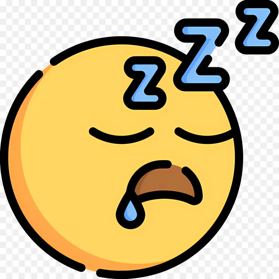 Dormir Zzz，Emoji Durmiendo PNG