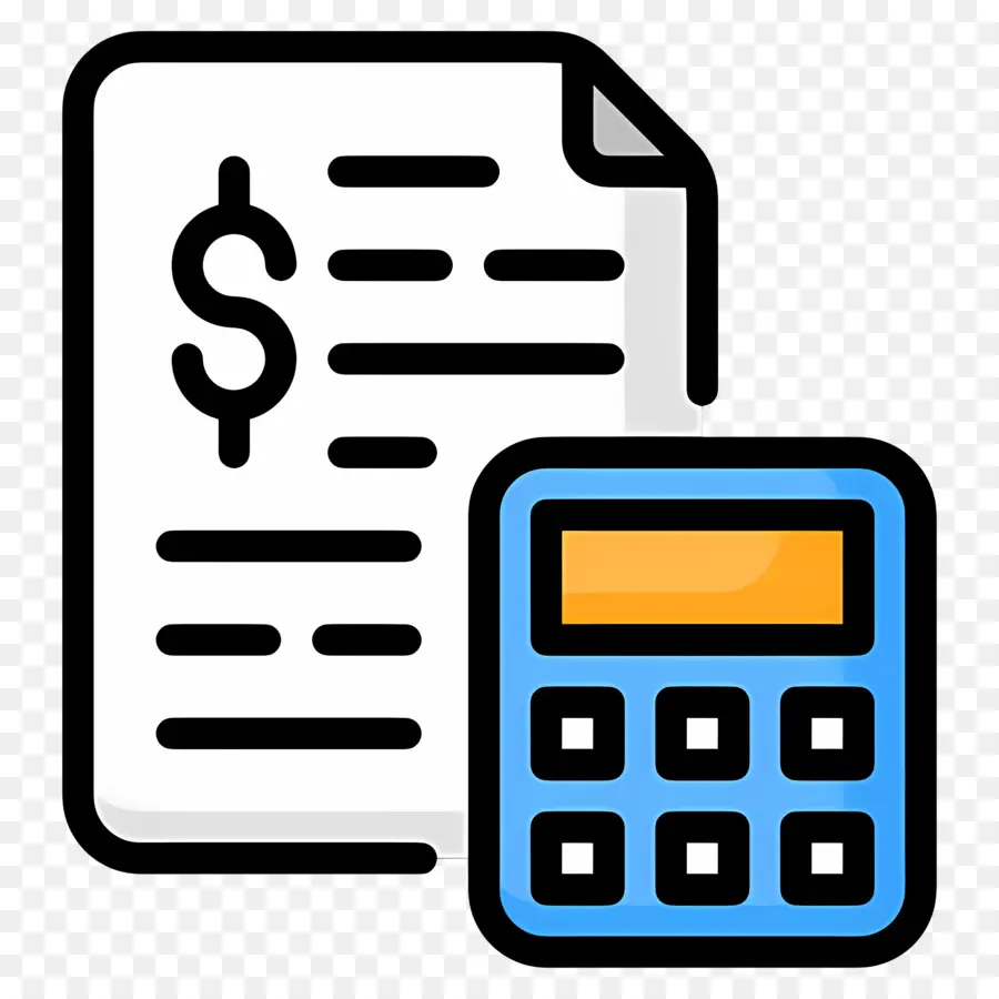 Presupuesto Y Finanzas，Documento Y Calculadora PNG