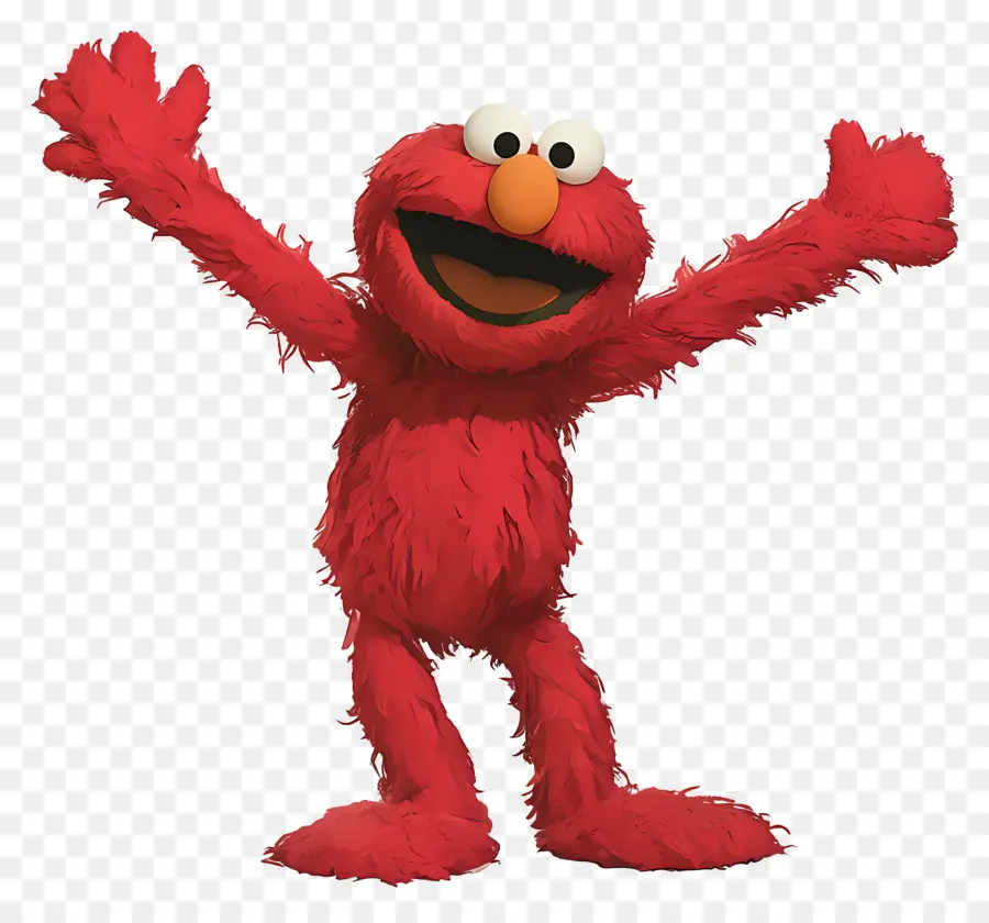 Elmo，Personaje Peludo Rojo PNG