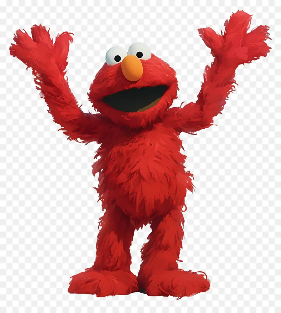 Elmo，Personaje Peludo Rojo PNG