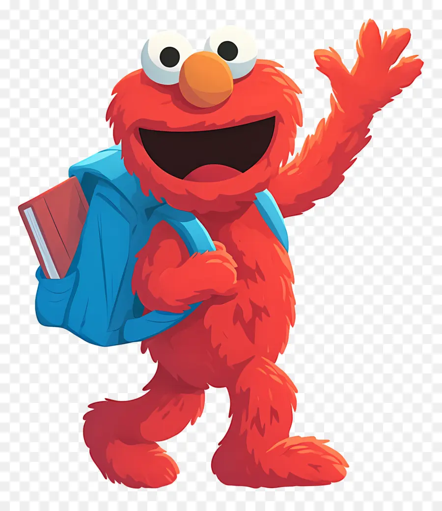 Elmo，Personaje Peludo Rojo PNG