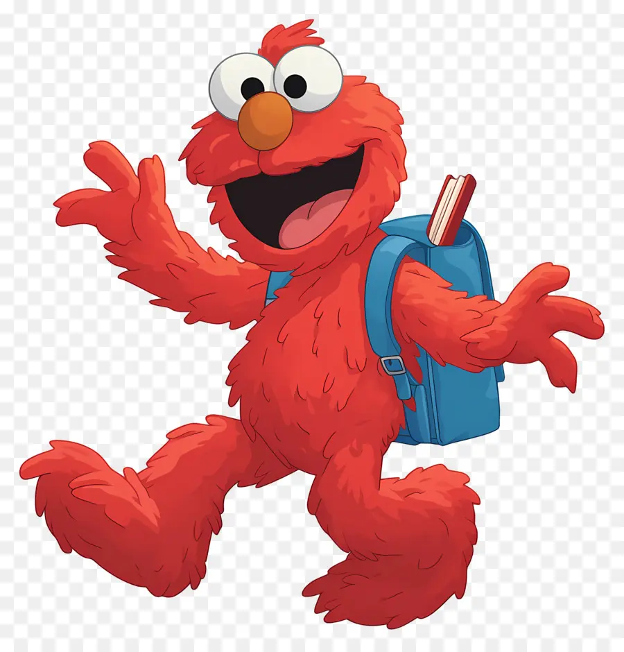 Elmo，Personaje Peludo Rojo PNG