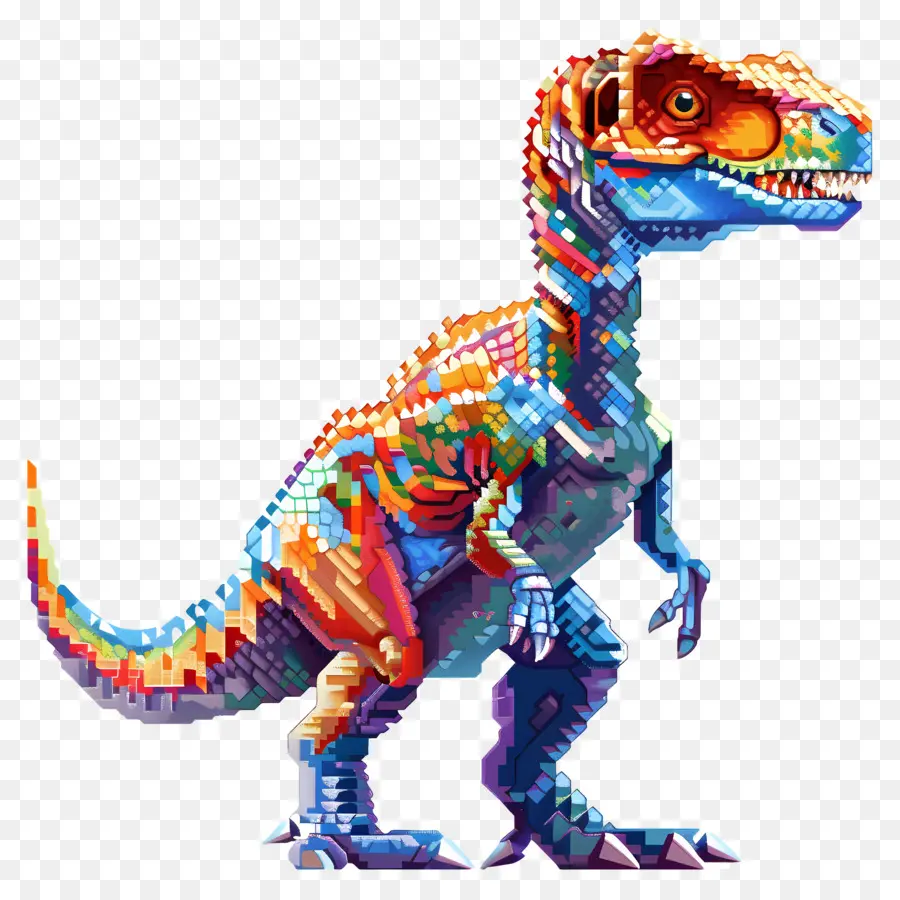 Dinosaurio Píxel，Dinosaurio Pixelado PNG