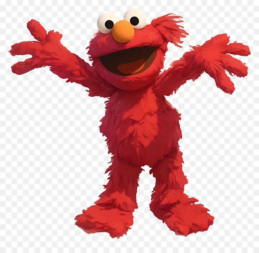 Elmo，Personaje Peludo Rojo PNG