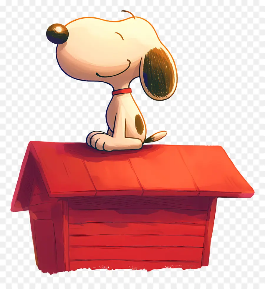 Snoopy，Perro De Dibujos Animados En La Caseta Roja PNG