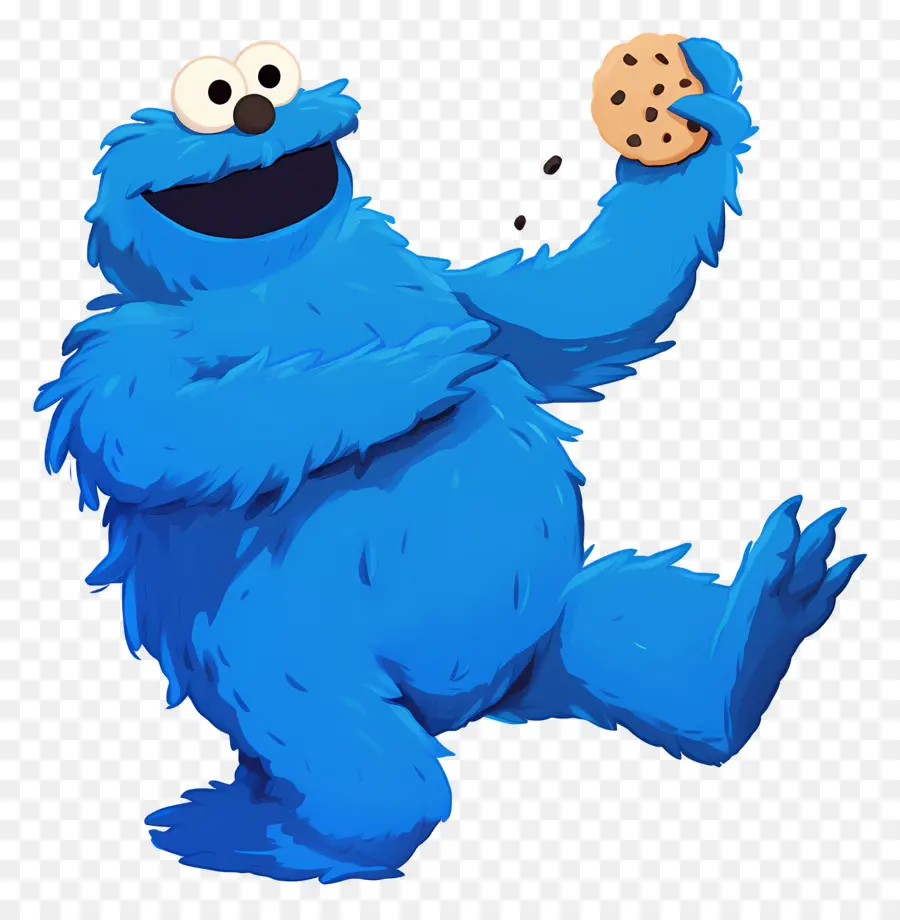 Monstruo De Las Galletas，Personaje Peludo Azul PNG