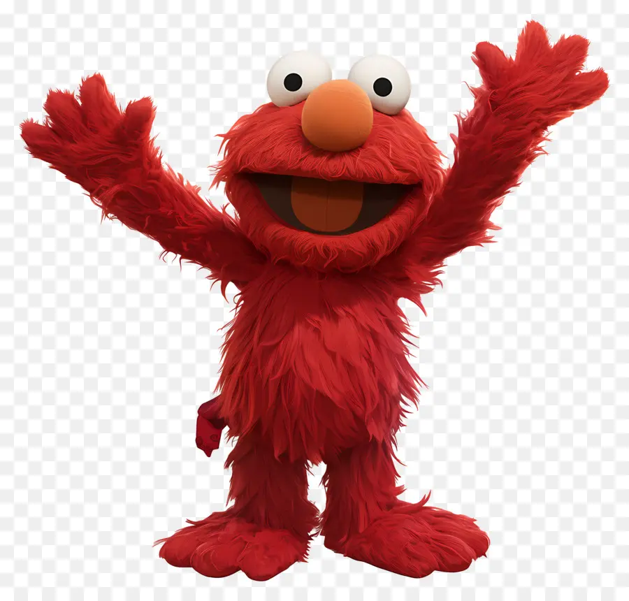 Elmo，Personaje Peludo Rojo PNG