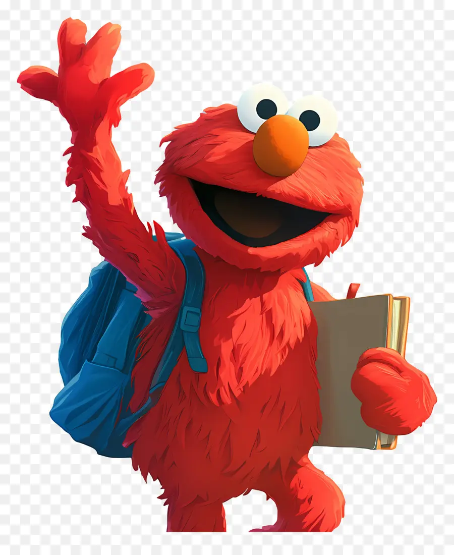 Elmo，Personaje Peludo Rojo PNG