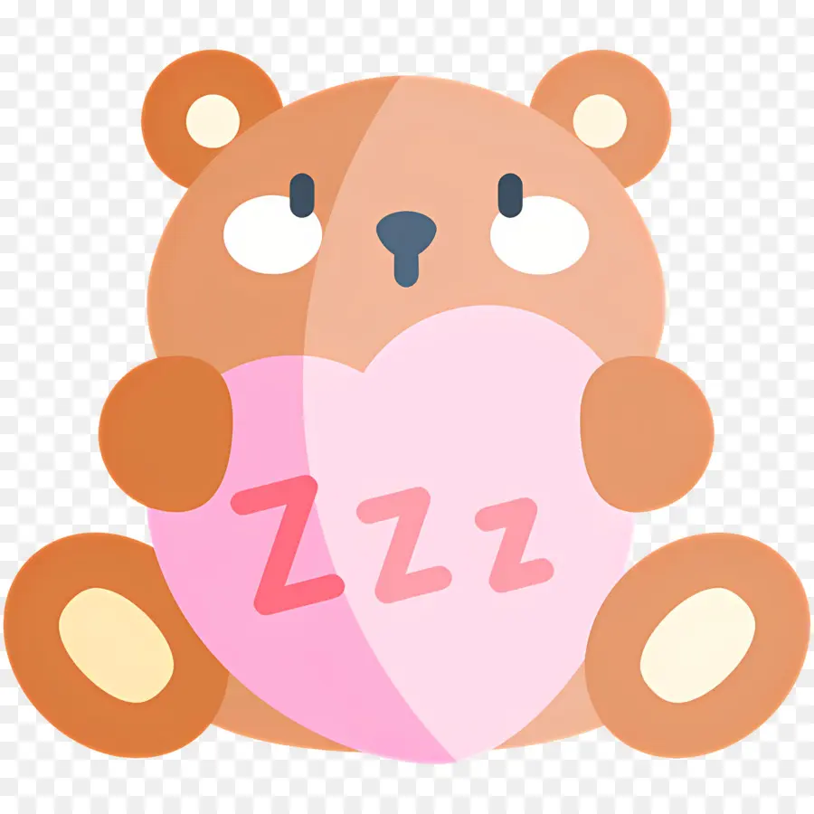 Dormir Zzz，Oso Con Corazon PNG