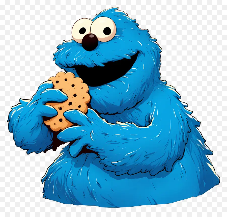 Monstruo De Las Galletas，Personaje Peludo Azul PNG