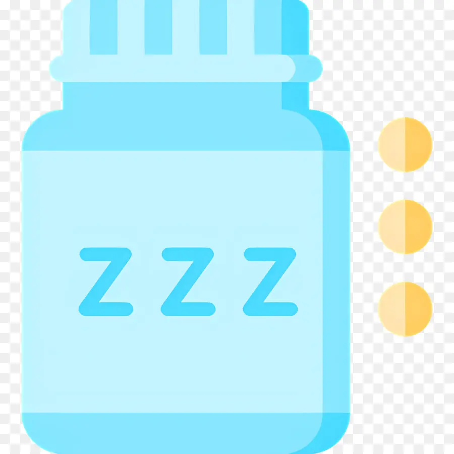 Dormir Zzz，Botella Para Dormir Azul PNG