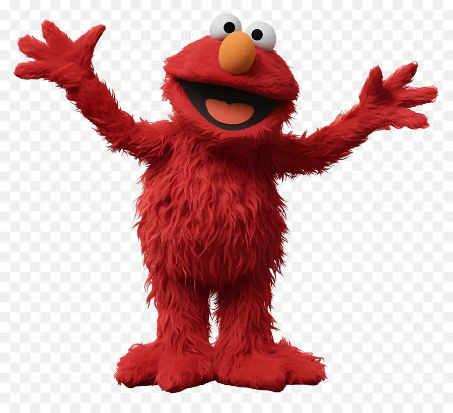 Elmo，Personaje Peludo Rojo PNG