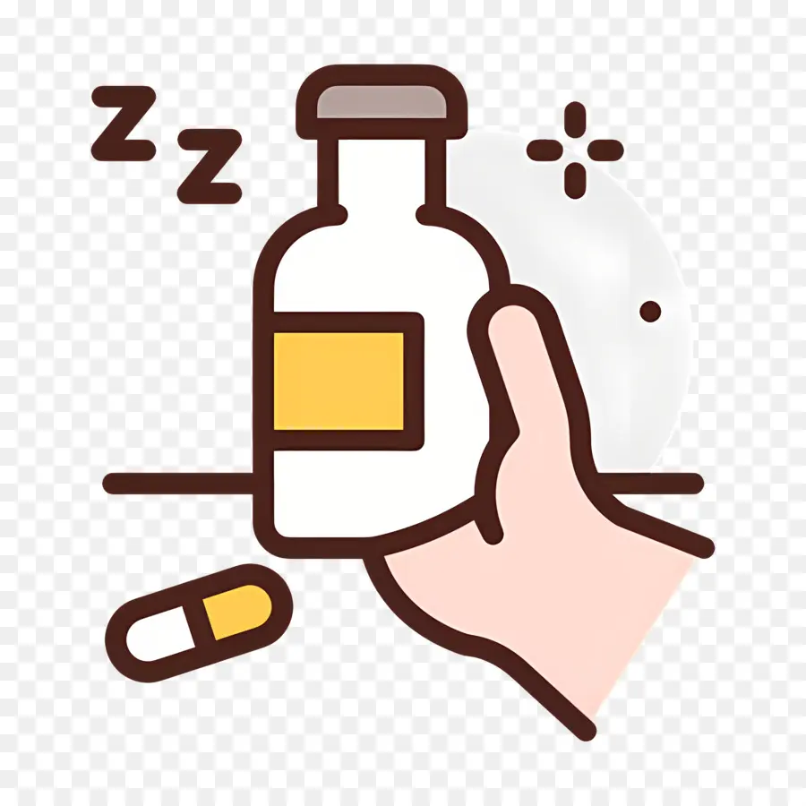 Dormir Zzz，Botella De Medicina PNG