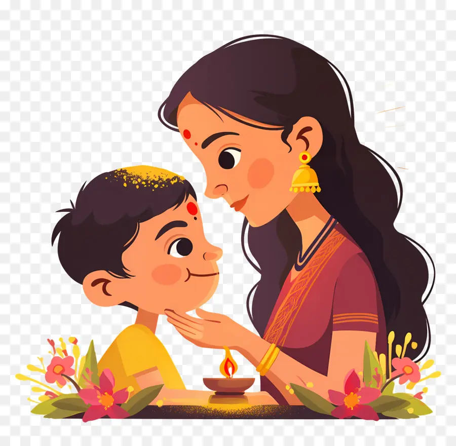 Bhai Dooj，Madre E Hijo PNG