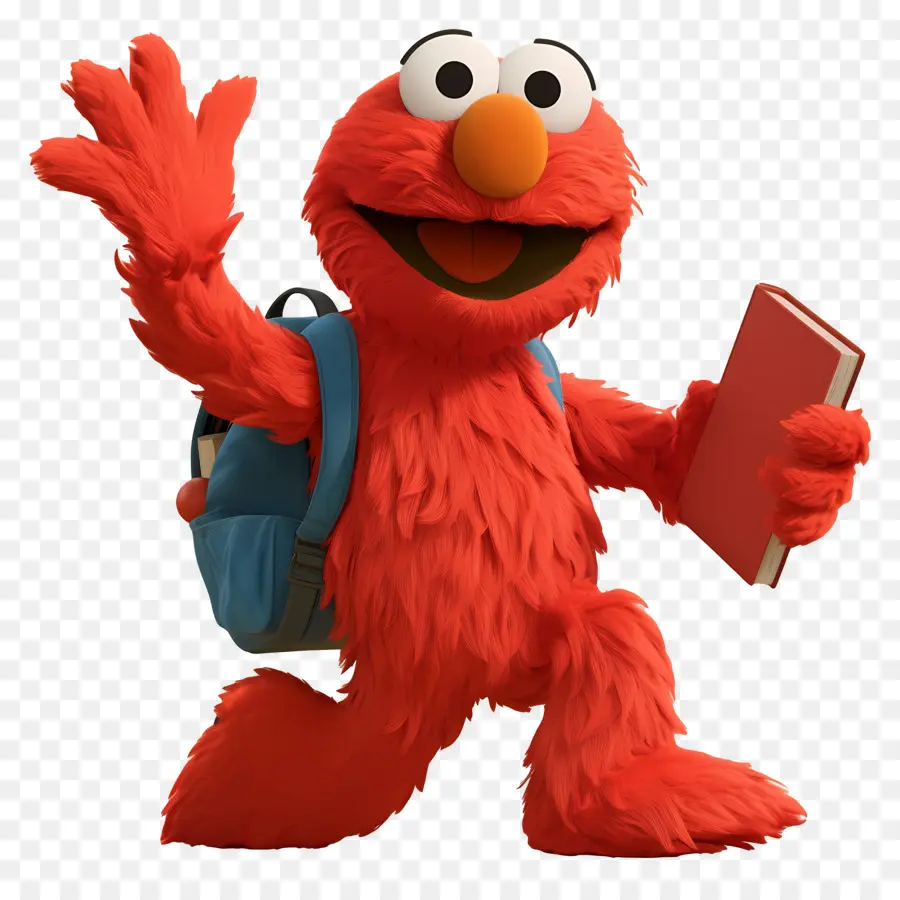 Elmo，Personaje Peludo Rojo PNG