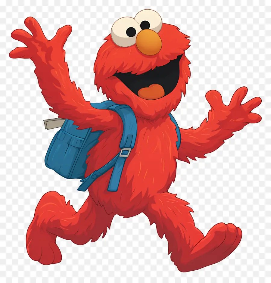 Elmo，Personaje Peludo Rojo PNG